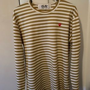 CDG Play long sleeve striped T-shirt